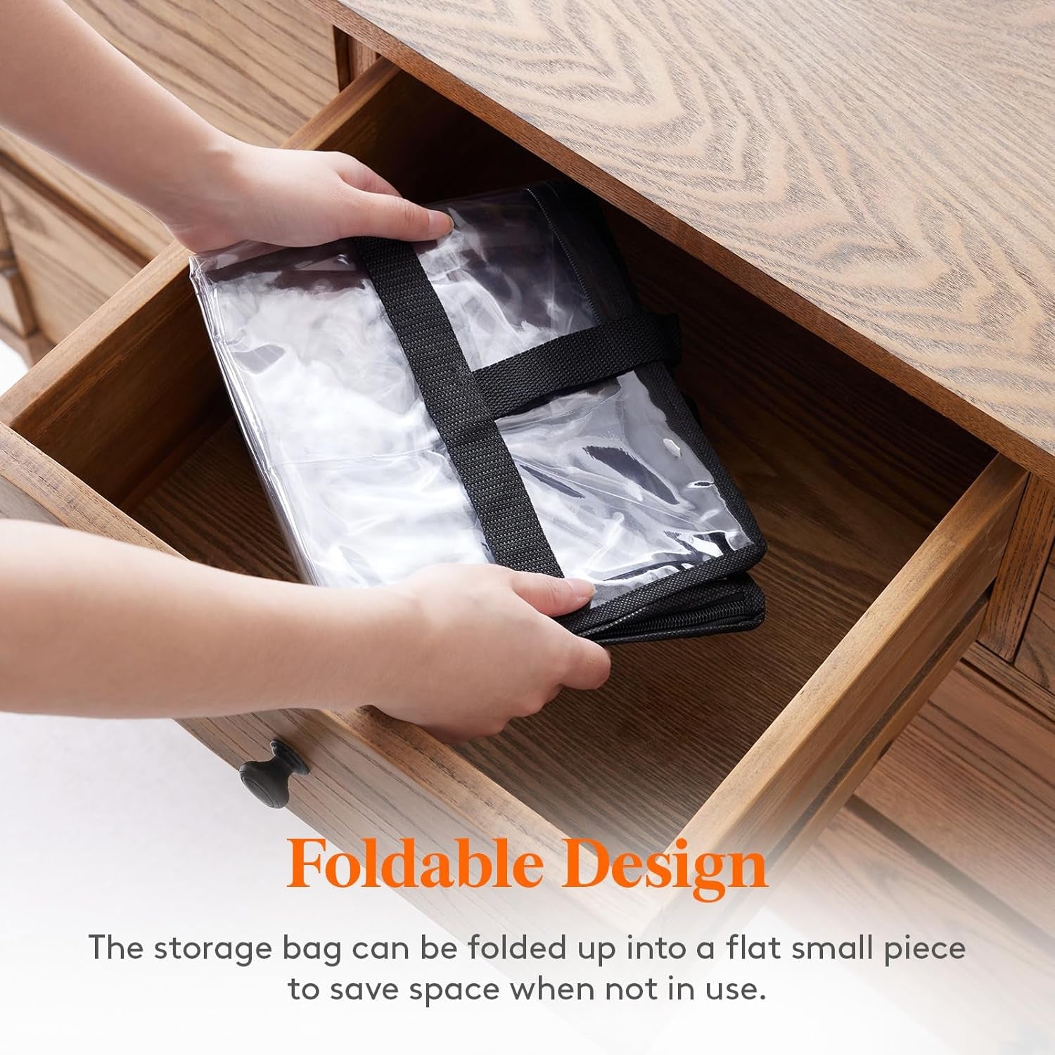 4-Pack Clear Heavy-Duty PVC Storage Bags – 40L Foldable Clothes Organizers with Reinforced Handles & Lids for Bedding, Wardrobe & Underbed Use