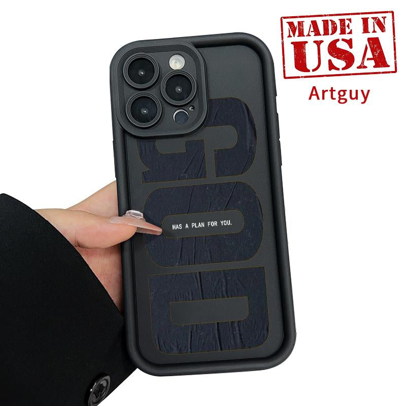 “God Has a Plan” iPhone Case – Shockproof Silicone TPU Bumper Cover for iPhone 17, 16 Pro Max, 15, 14, 13, 12, 11, XR, XS, SE & More – Inspirational Gift for Men & Women