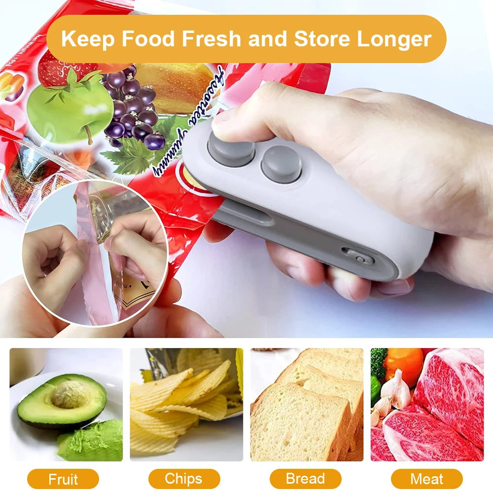 Mini Heat Sealer for Plastic Bags β Handheld Food Packaging Clip Machine