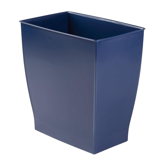 iDesign Mono Rubbish Bin – 4-Piece Navy Plastic Waste Bin Set, 28.4×18.9×30.3 cm