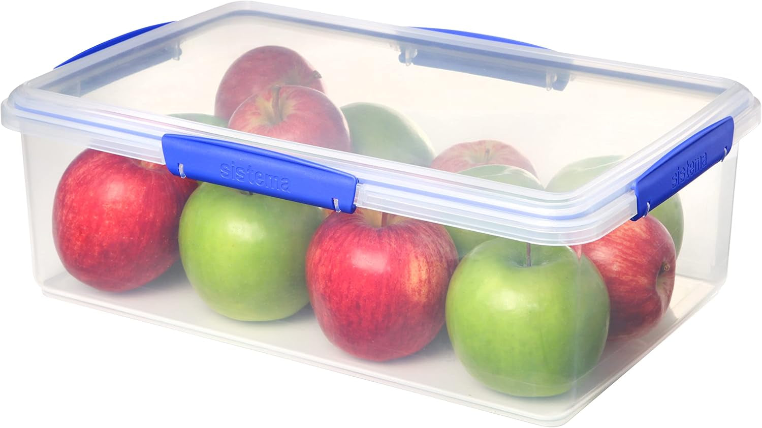 KLIP IT 7L Food Storage Container – Stackable BPA-Free Plastic Box with Airtight Lid & Blue Clips for Fridge/Freezer