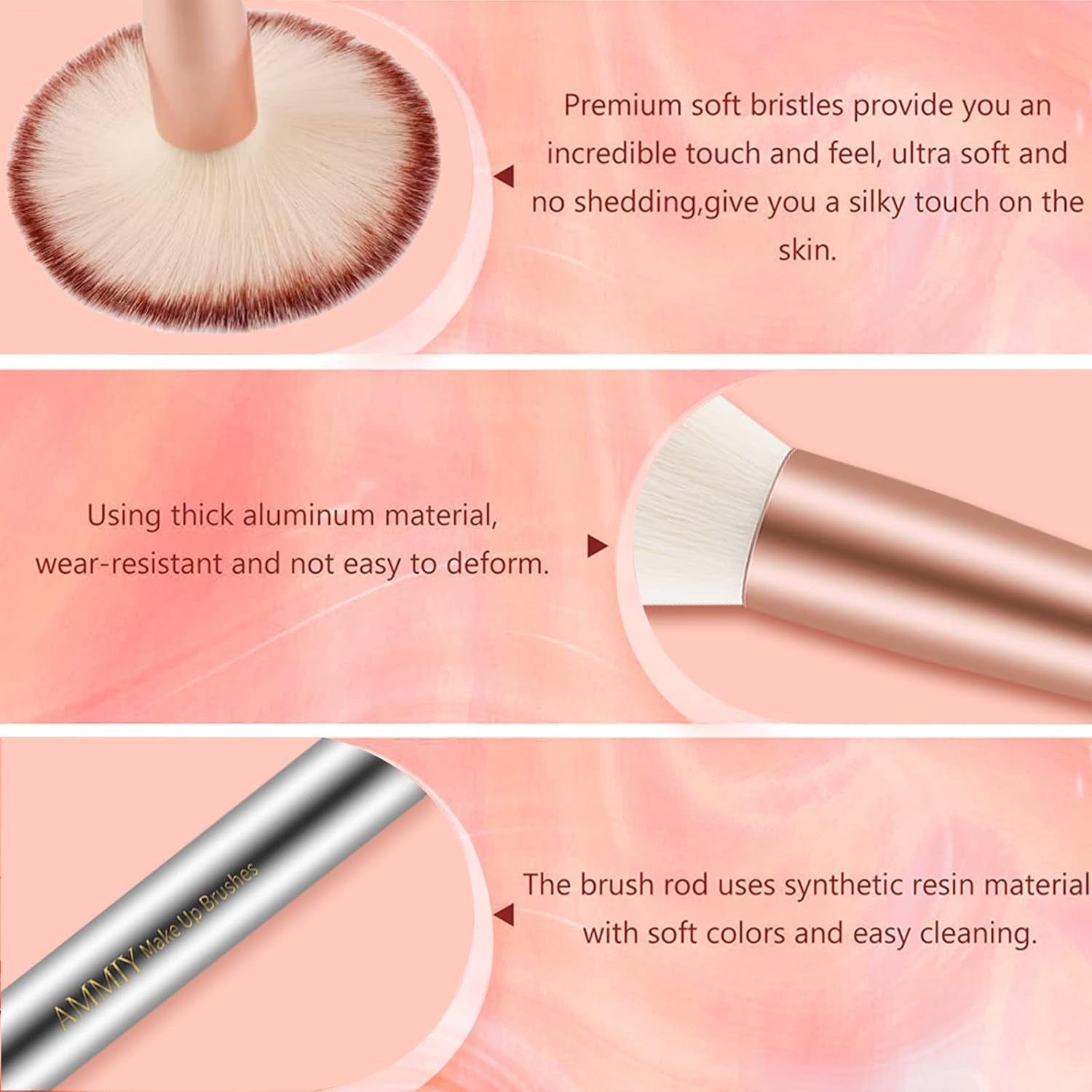 18-Piece Professional Makeup Brush Set – Premium Synthetic Brushes for Foundation, Powder, Blush, Eyeshadow & Eyeliner with PU Leather Travel Bag