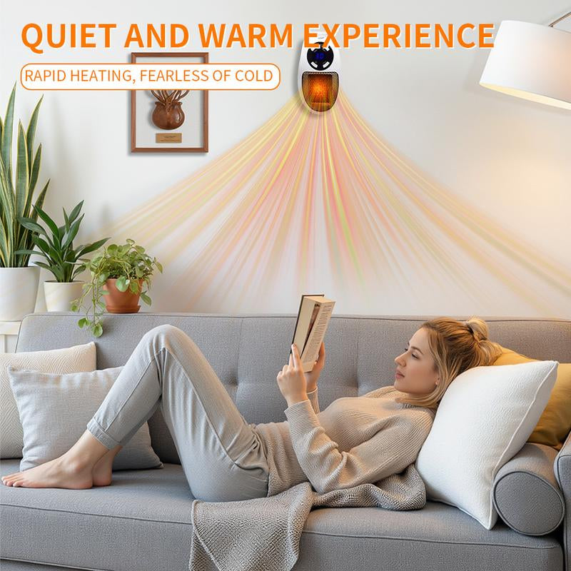 Portable Ceramic Convection Fan Heater – 2-Speed Settings, Power-Off Protection & Compact Design for Living Rooms, Bedrooms & Study Rooms