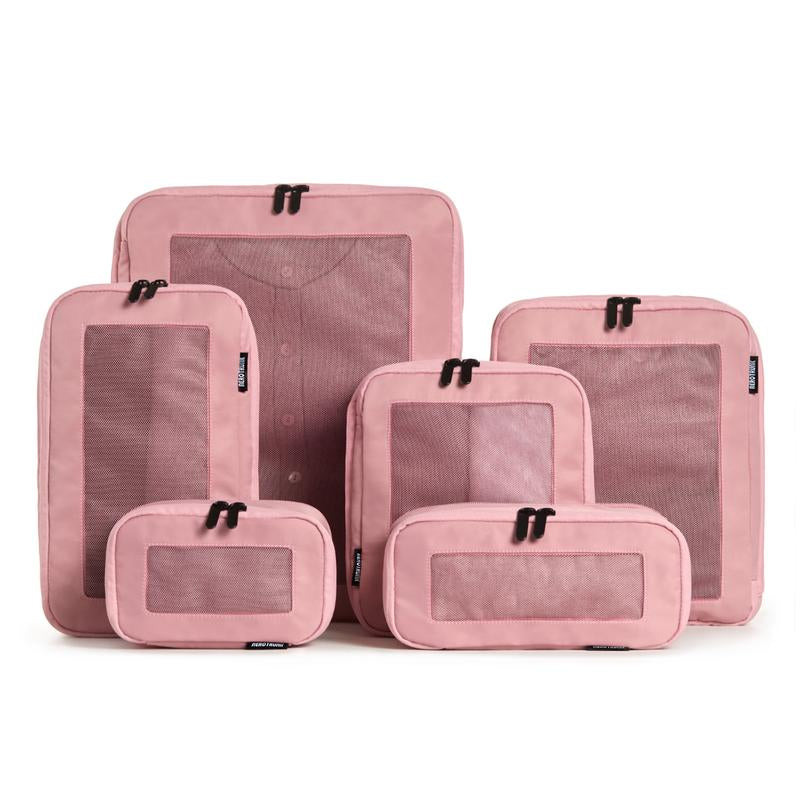 AEROTRUNK Compression Packing Cubes – Premium Nylon Twill Travel Organizers with Breathable Mesh, Double Zippers & Water-Resistant Design