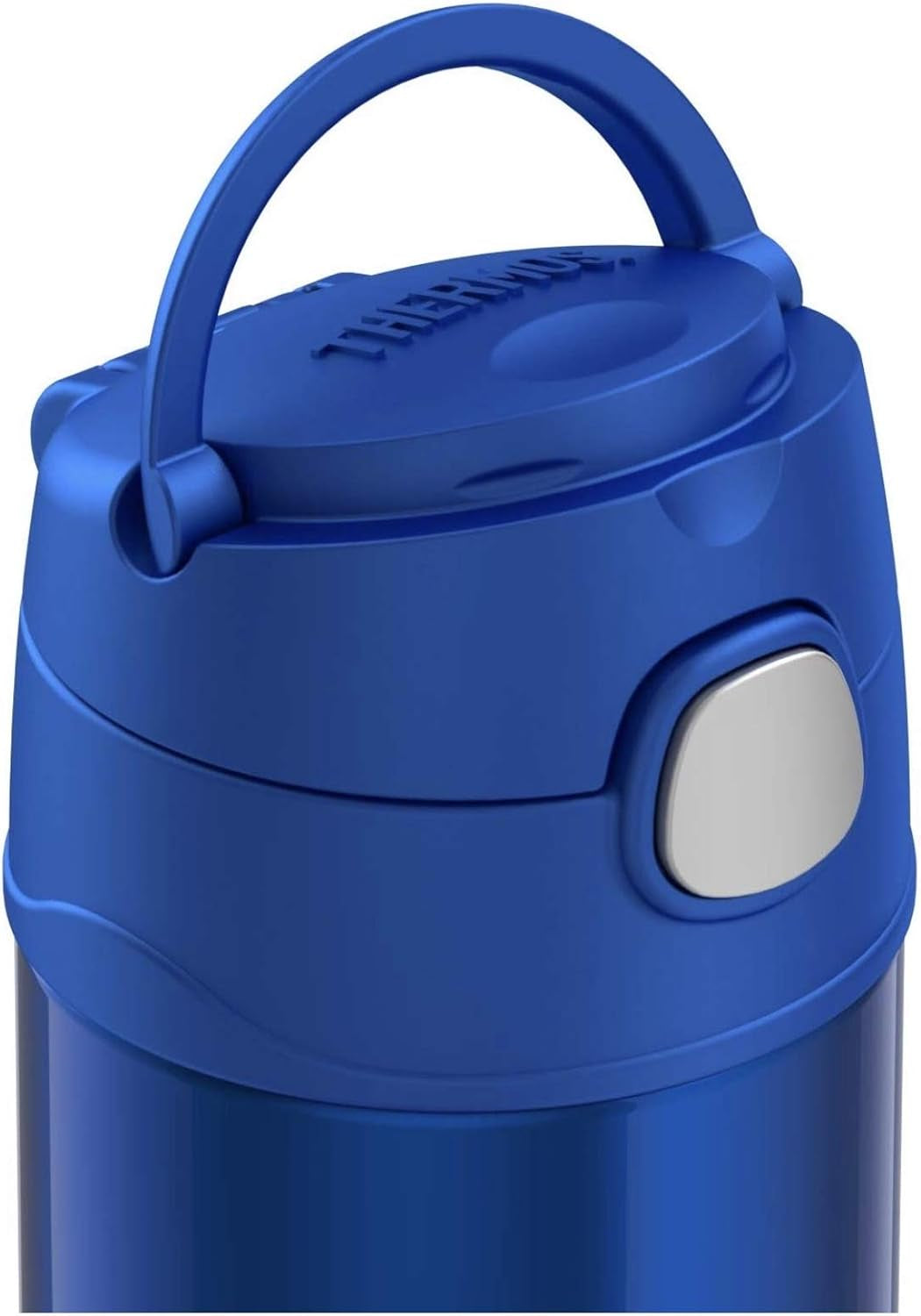 Thermos Funtainer 12-Ounce Bottle – Vacuum Insulated Stainless Steel Kids Water Bottle with Straw, Blue