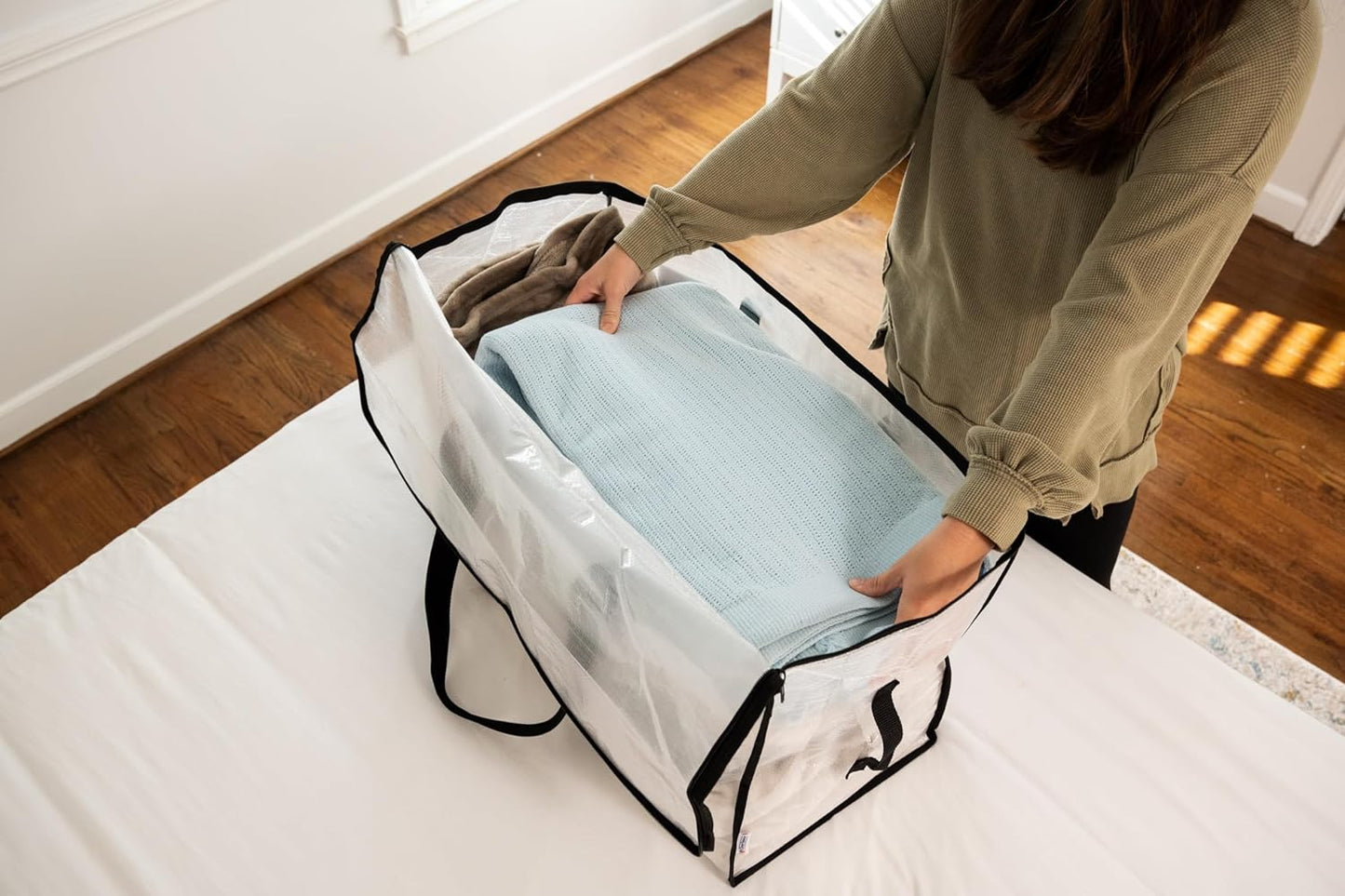 6-Pack Oversized Moving & Storage Bags – Heavy Duty Packing Totes with Backpack Straps, Zippers & Handles for College Dorm, Christmas Décor & Travel
