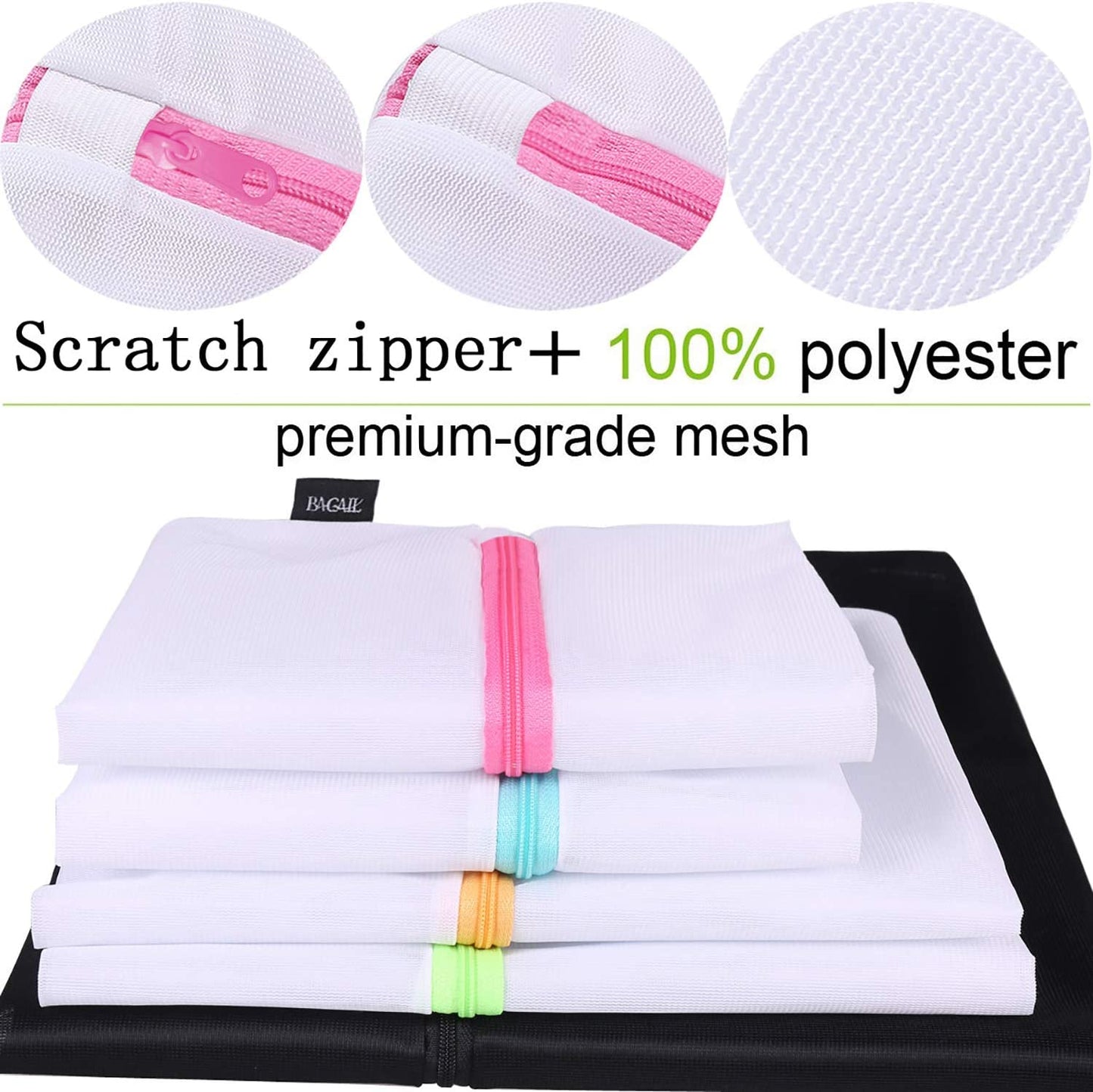 Mesh Laundry Bags – Reusable Wash Bags for Delicates, Bras, Underwear, Baby Clothes & Travel Storage
