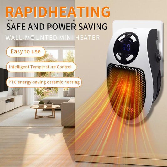 Portable Ceramic Convection Fan Heater – 2-Speed Settings, Power-Off Protection & Compact Design for Living Rooms, Bedrooms & Study Rooms
