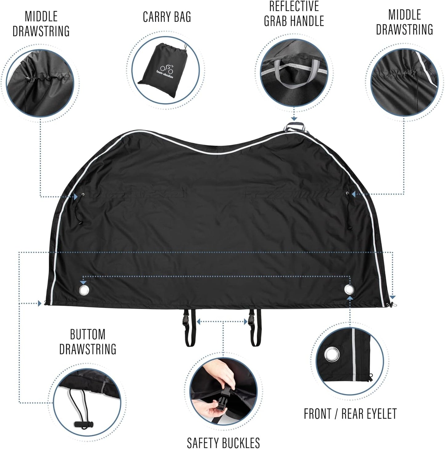 Waterproof Bike Cover – Heavy-Duty 600D Oxford Outdoor Storage & Travel Protection for 1–3 Bicycles or E-Bikes