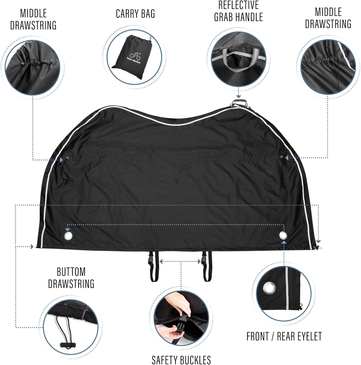 Waterproof Bike Cover – Heavy-Duty 600D Oxford Outdoor Storage & Travel Protection for 1–3 Bicycles or E-Bikes