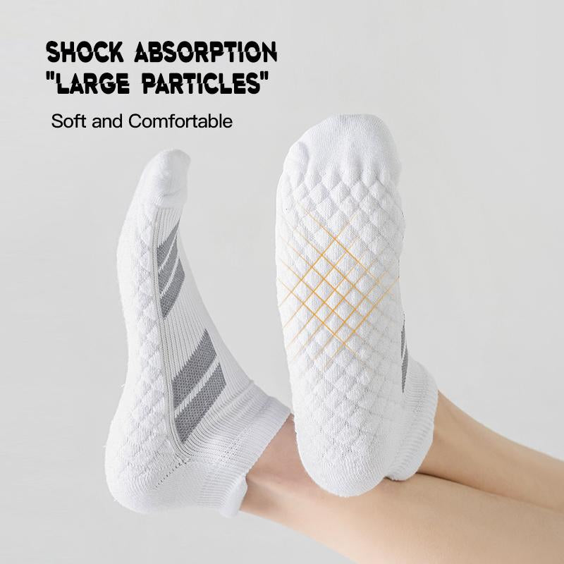 6 Pairs White Sports No Show Socks – Unisex Ankle Socks with Terry Soles for Shock Absorption, Breathable & Sweat-Wicking – Ideal Daily Wear & Valentine’s Gift