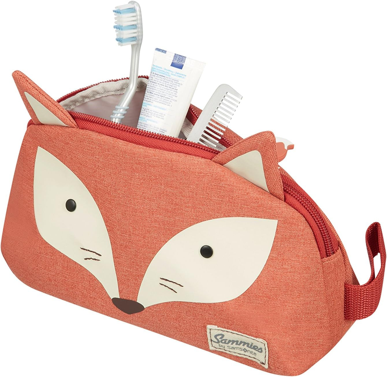 Happy Sammies Kids Toiletry Bag – 2L Kulturtasche, 21.5cm, Orange Fox William Design