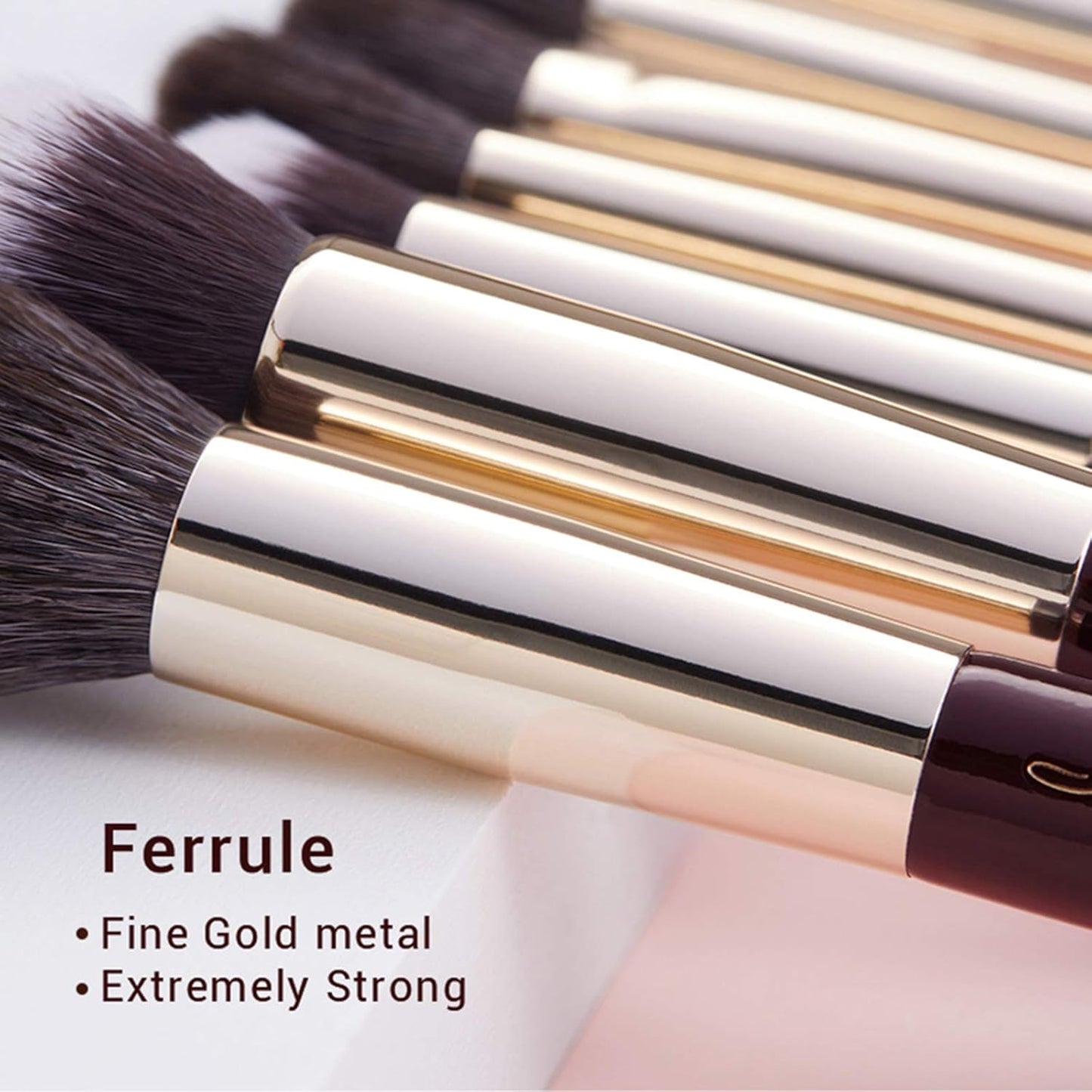 T280 25-Piece Professional Makeup Brush Set – Premium Natural Bristles for Foundation, Eyeshadow, Blending, Concealer, Blush & Highlight with Labelled Handles