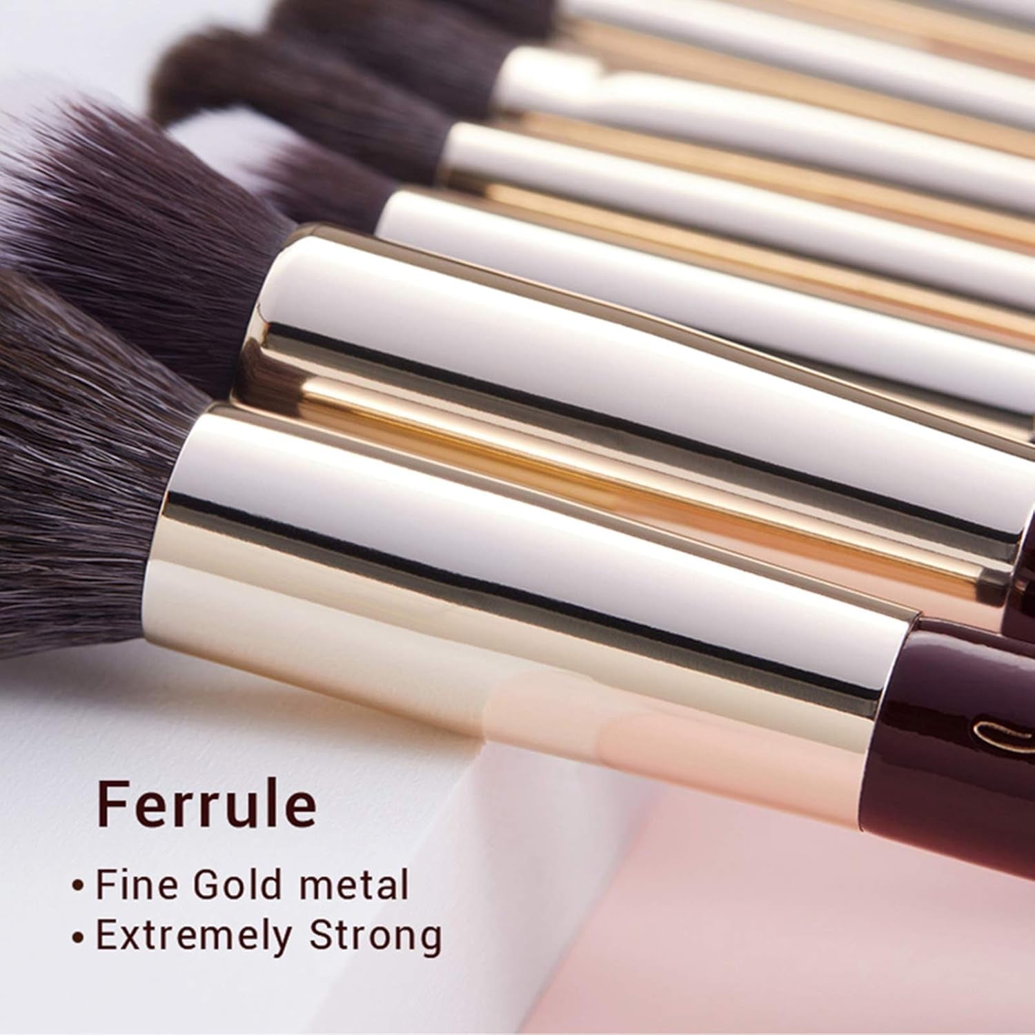 T280 25-Piece Professional Makeup Brush Set – Premium Natural Bristles for Foundation, Eyeshadow, Blending, Concealer, Blush & Highlight with Labelled Handles