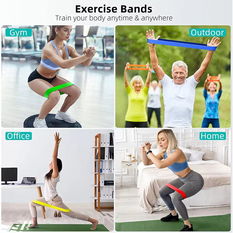 Resistance Bands Set – Elastic Loop for Yoga, Squats, Hip & Leg Workouts, Dance & Fitness Training