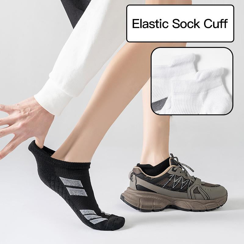 6 Pairs White Sports No Show Socks – Unisex Ankle Socks with Terry Soles for Shock Absorption, Breathable & Sweat-Wicking – Ideal Daily Wear & Valentine’s Gift