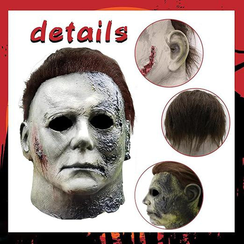 Michael Myers Halloween Mask – Bloody Horror Cosplay Party Mask for Men & Women – Scary Skull Masquerade Costume Accessory