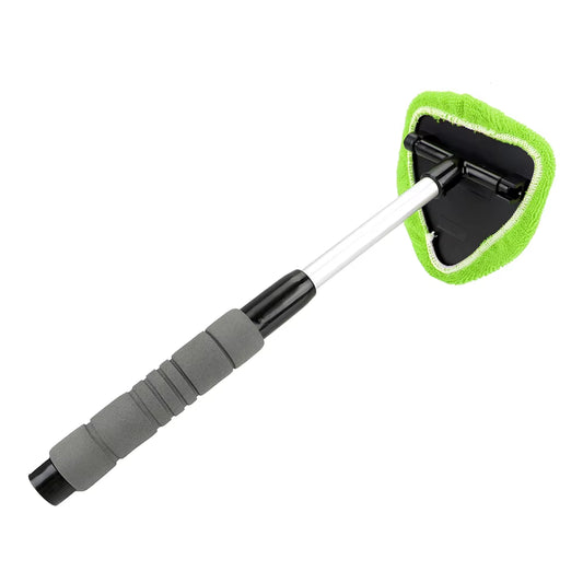 Telescopic Car Window Cleaner – Microfiber Mist Eliminator & Windshield Scraping Brush