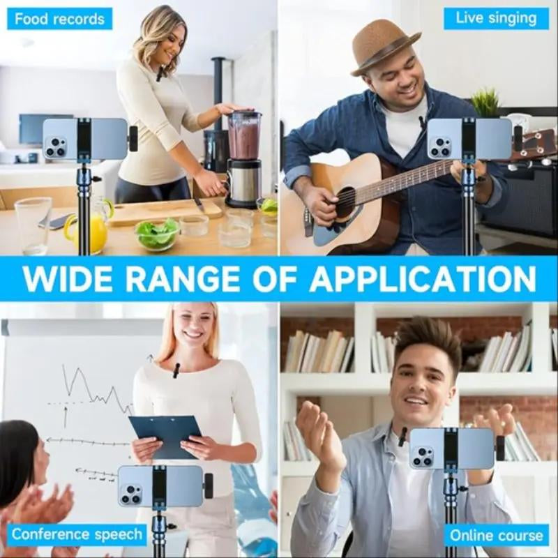 HITOZON Wireless Lavalier Microphone – Plug & Play Lapel Mic for iPhone & Android  Omnidirectional Condenser for Video, Podcast, TikTok, YouTube & Teaching