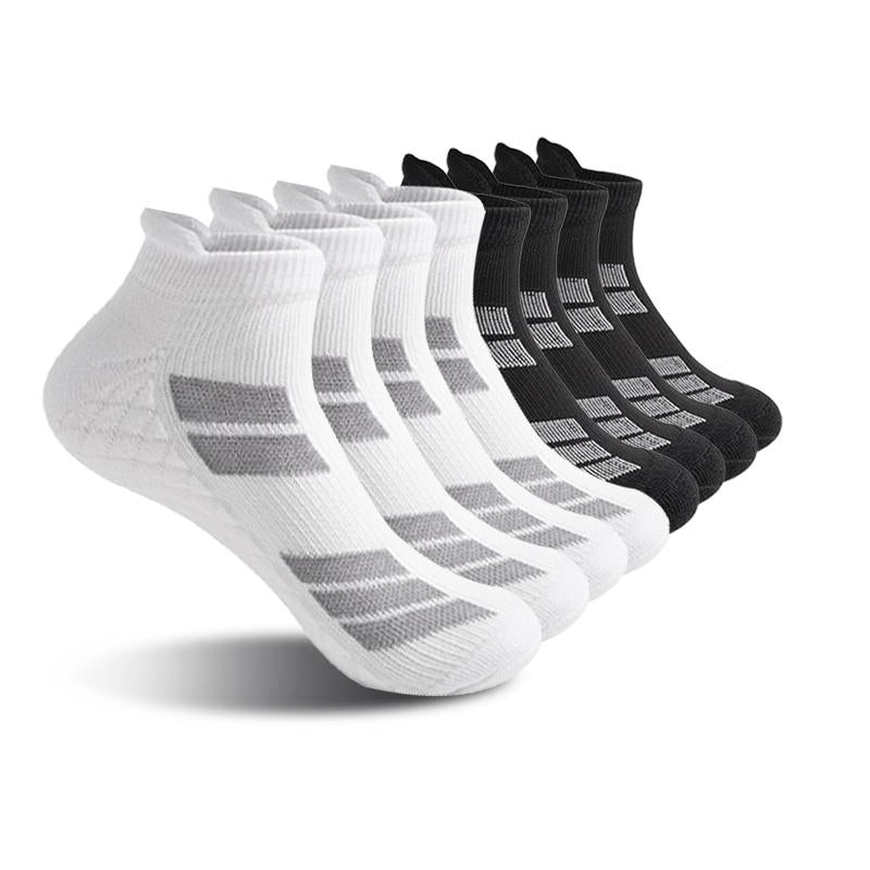 6 Pairs White Sports No Show Socks – Unisex Ankle Socks with Terry Soles for Shock Absorption, Breathable & Sweat-Wicking – Ideal Daily Wear & Valentine’s Gift