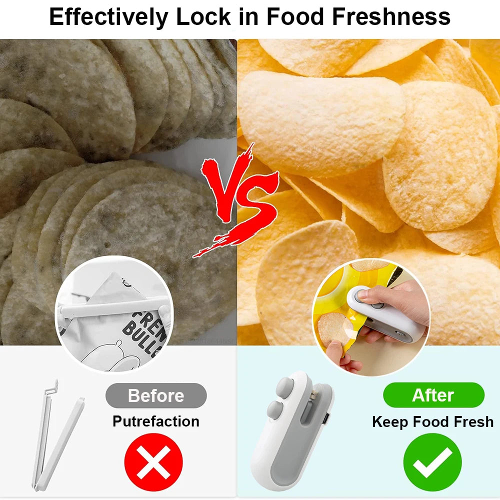 Mini Heat Sealer for Plastic Bags β Handheld Food Packaging Clip Machine