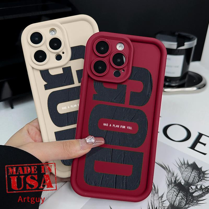 “God Has a Plan” iPhone Case – Shockproof Silicone TPU Bumper Cover for iPhone 17, 16 Pro Max, 15, 14, 13, 12, 11, XR, XS, SE & More – Inspirational Gift for Men & Women