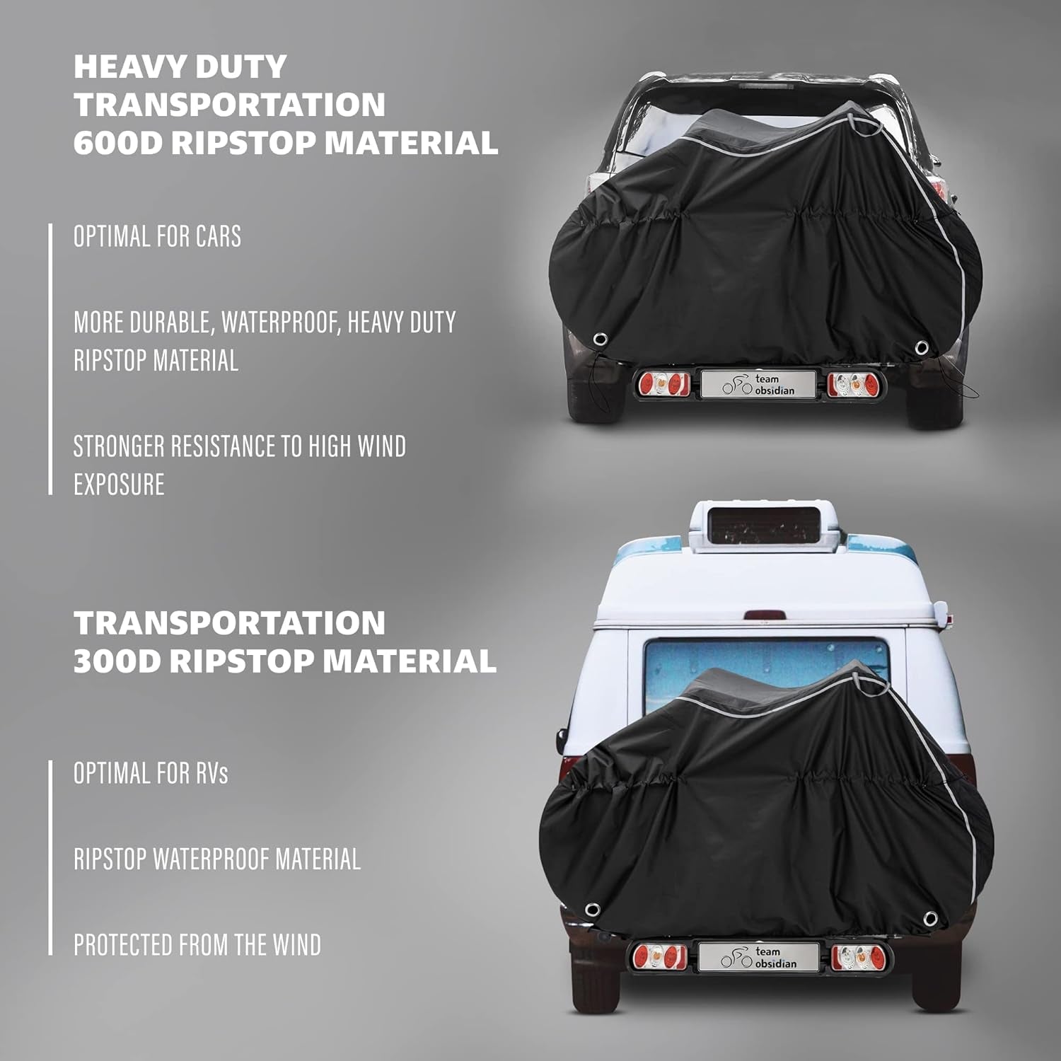 Waterproof Bike Cover – Heavy-Duty 600D Oxford Outdoor Storage & Travel Protection for 1–3 Bicycles or E-Bikes