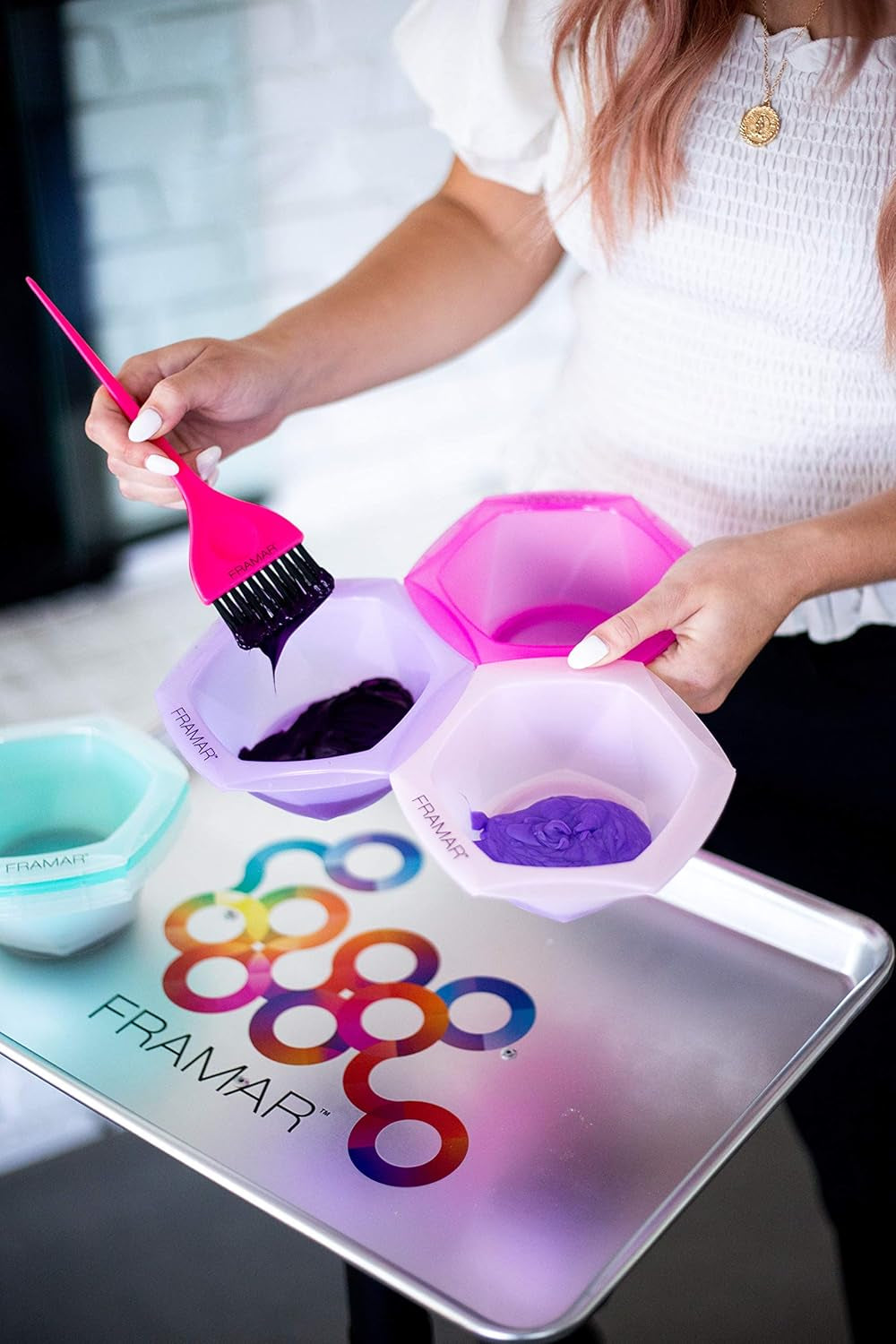 7-Piece Multi-Coloured Hair Dye Bowl Set – Professional Tint Mixing Bowls for Hair Colour, Balayage, Highlights & Salon Hairdressing Kits