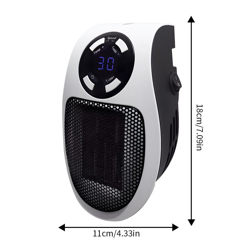 Portable Ceramic Convection Fan Heater – 2-Speed Settings, Power-Off Protection & Compact Design for Living Rooms, Bedrooms & Study Rooms