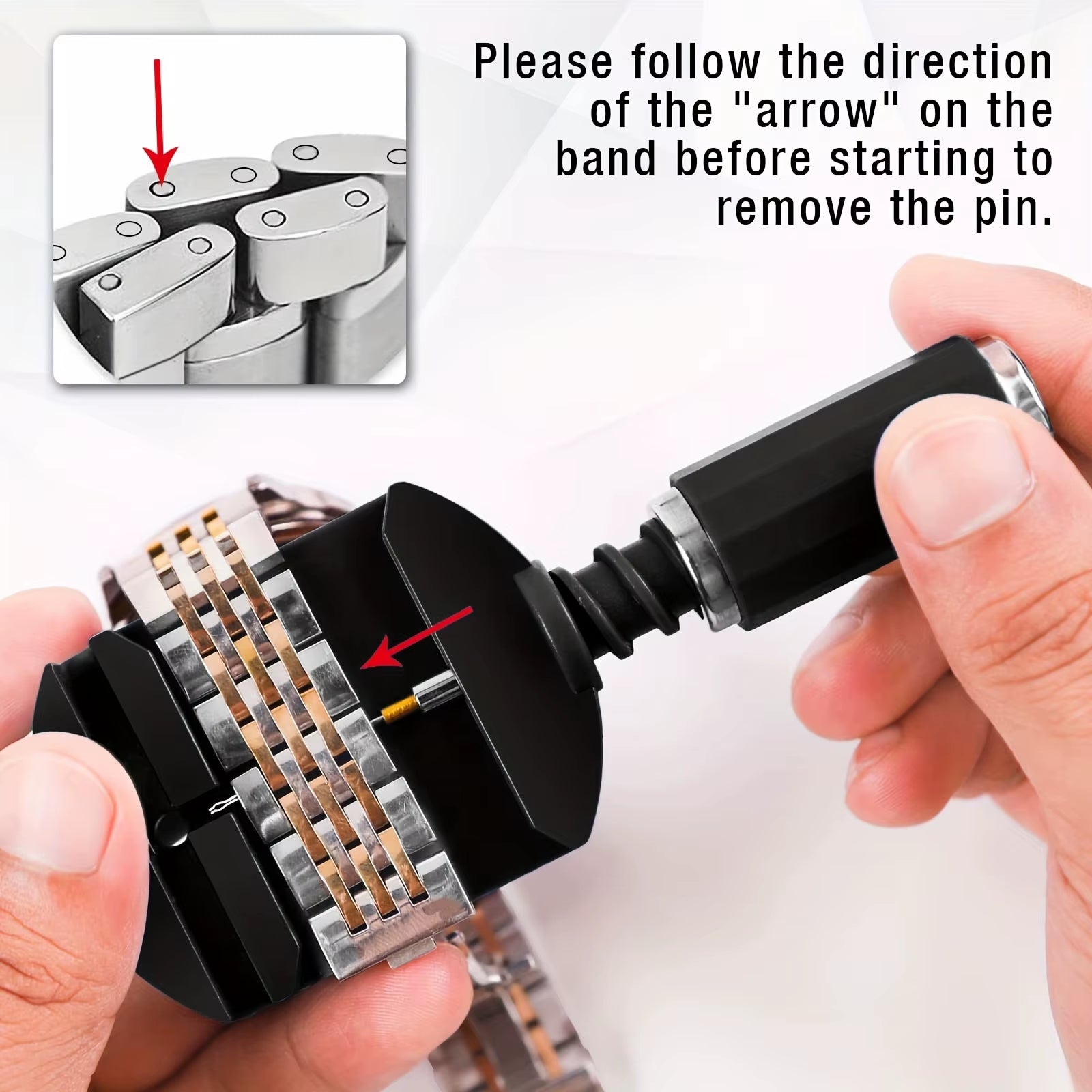11pcs Watch Link Removal Tool Kit – Strap Pin Remover & Band Adjustment Set for Watch Repair