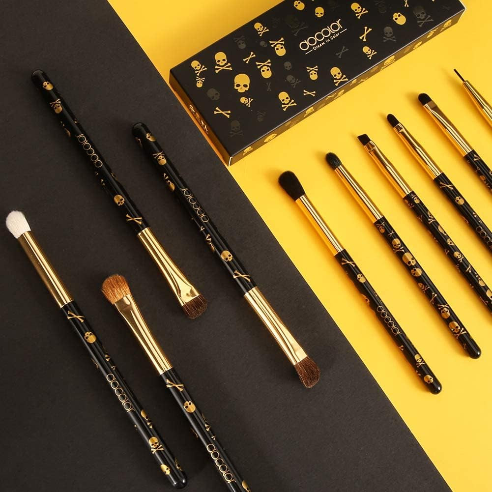 10-Piece Eye Makeup Brush Set – Professional Eyeshadow, Eyeliner & Brow Brushes with Soft Synthetic Bristles & Real Wood Handles