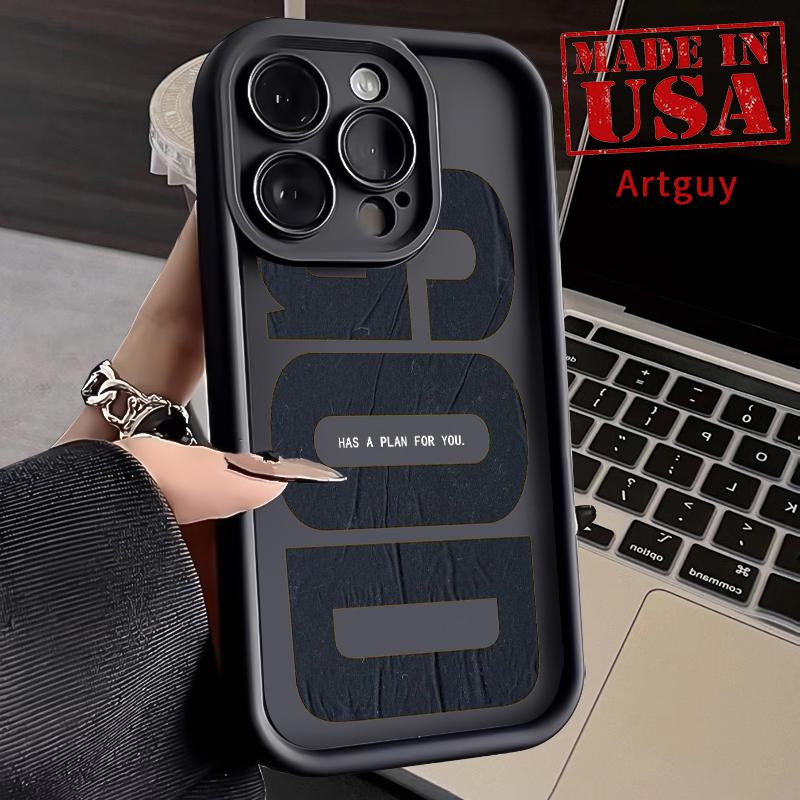 “God Has a Plan” iPhone Case – Shockproof Silicone TPU Bumper Cover for iPhone 17, 16 Pro Max, 15, 14, 13, 12, 11, XR, XS, SE & More – Inspirational Gift for Men & Women