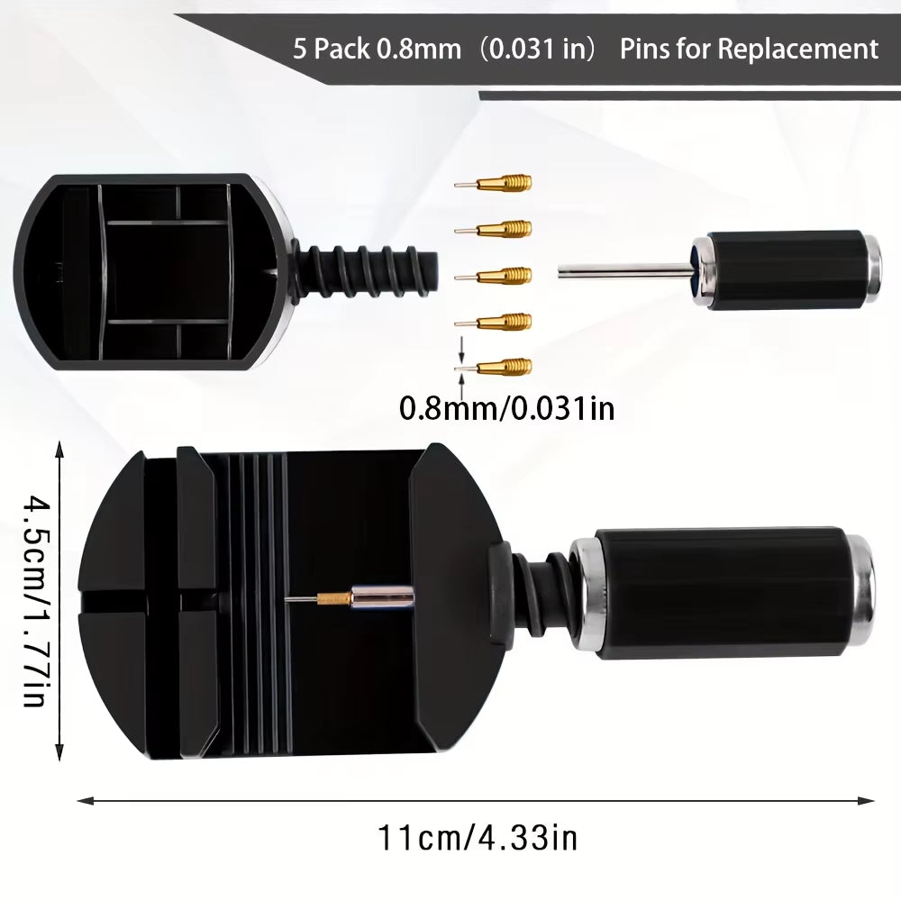 11pcs Watch Link Removal Tool Kit – Strap Pin Remover & Band Adjustment Set for Watch Repair