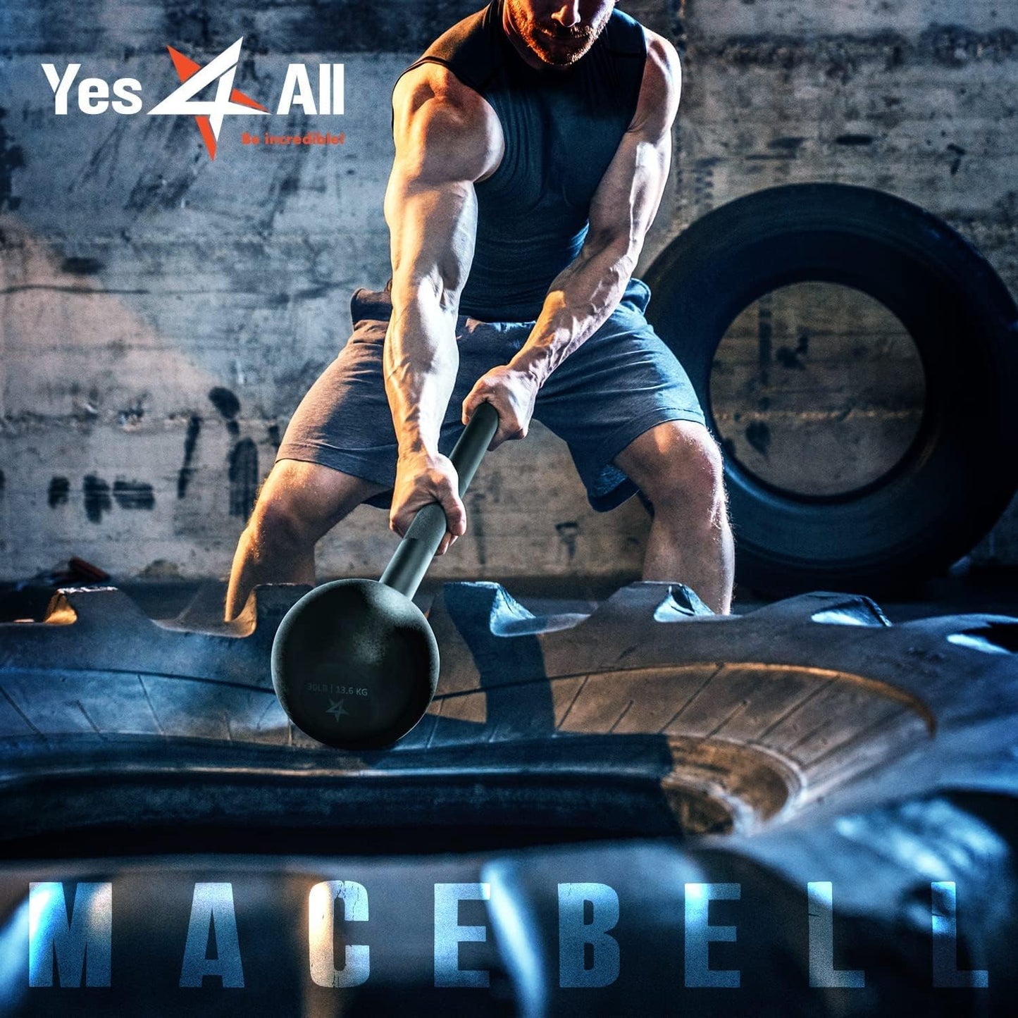 Alloy Steel Macebell – Weighted Gym Hammer for Strength Training, Shoulder, Grip & Forearm Workouts – Multiple Sizes Available