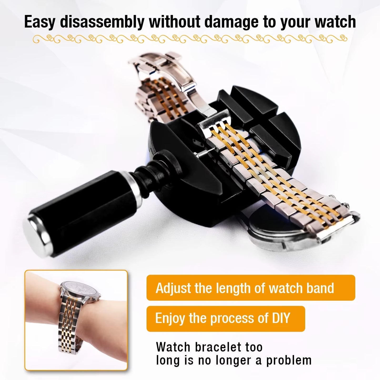 11pcs Watch Link Removal Tool Kit – Strap Pin Remover & Band Adjustment Set for Watch Repair