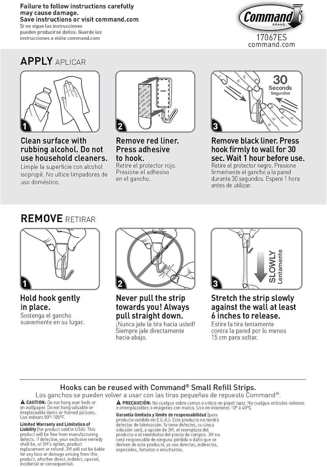 GP067-16NA Small Wire Hooks – 16-Pack White Adhesive Wall Hardware for Lightweight Hanging, Damage-Free & Easy to Install