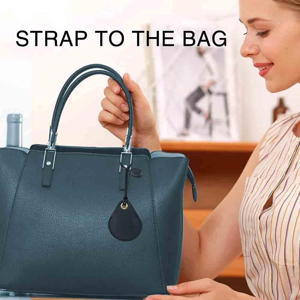 AirTag Keyring Holder – 4-Pack Leather GPS Tracker Case with Carabiner, Compatible with Apple Item Finder & Key Fob Organizer