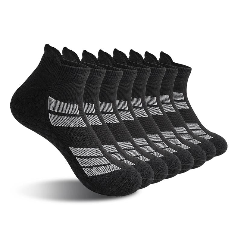 6 Pairs White Sports No Show Socks – Unisex Ankle Socks with Terry Soles for Shock Absorption, Breathable & Sweat-Wicking – Ideal Daily Wear & Valentine’s Gift