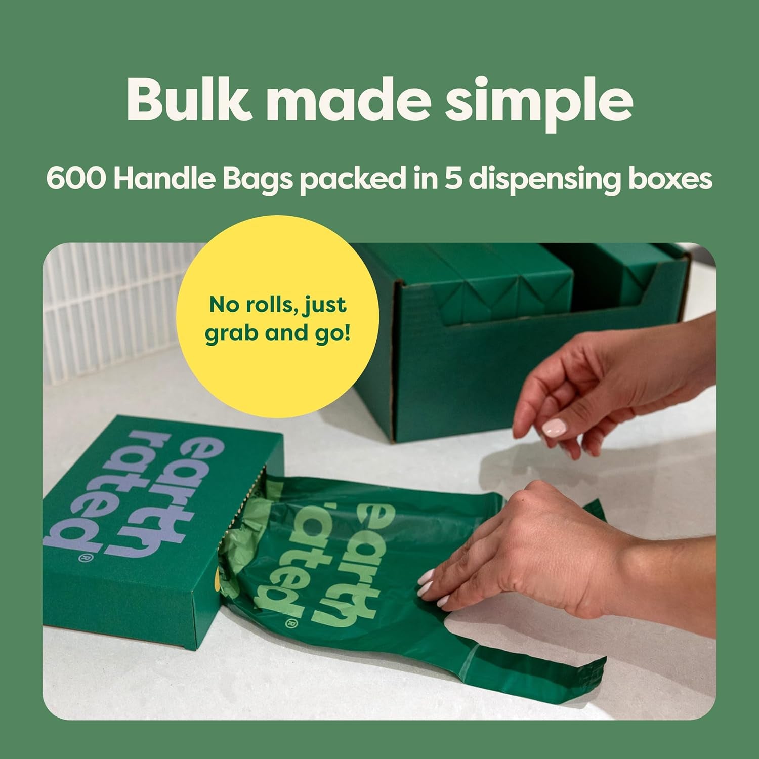 Dog Poo Bags with Handles – 600 Count Lavender Scented Leak-Proof Waste Bags, Easy-Tie Value Pack for Clean & Convenient Disposal
