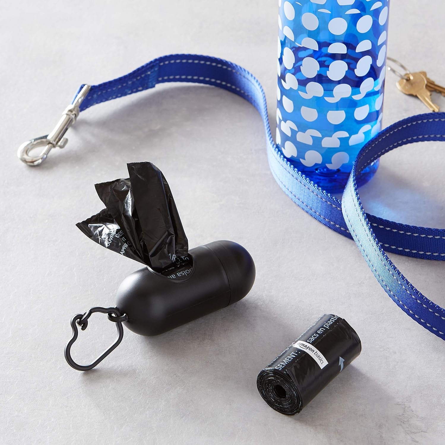 Dog Waste Bags with Dispenser & Leash Clip – 300 Unscented Leak-Proof Poop Bags (20 Rolls of 15), Portable & Eco-Friendly