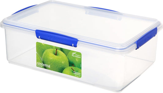 KLIP IT 7L Food Storage Container – Stackable BPA-Free Plastic Box with Airtight Lid & Blue Clips for Fridge/Freezer