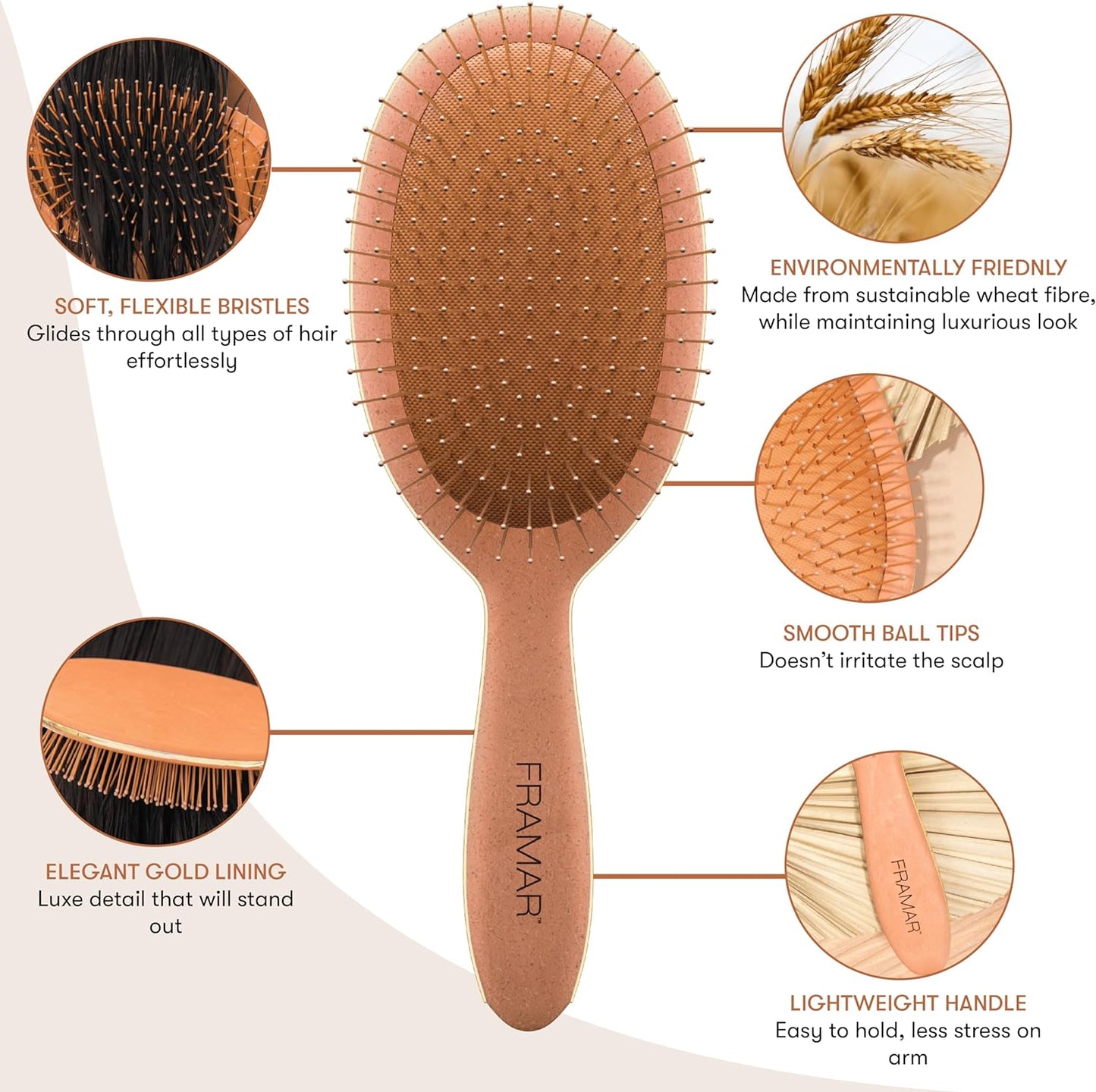 Wet Hair Detangler Brush – Mojave Edition Curved Brush for Curly & Straight Hair, Anti-Slip Grip for Women, Detangling Brush Set