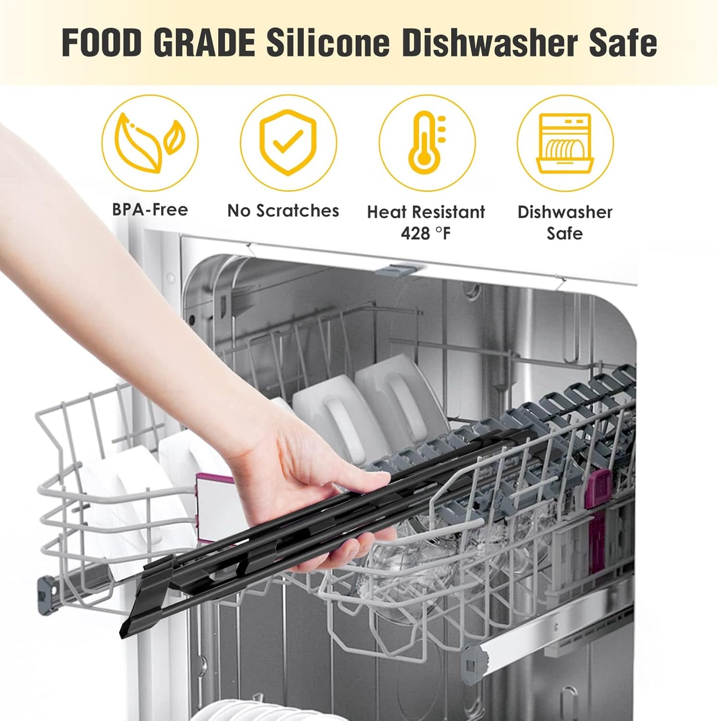 Small Triangle Roll-Up Dish Drying Rack – Black Silicone-Coated Stainless Steel Over-the-Sink Drainer for Sink Corners & Space-Saving Kitchen Storage