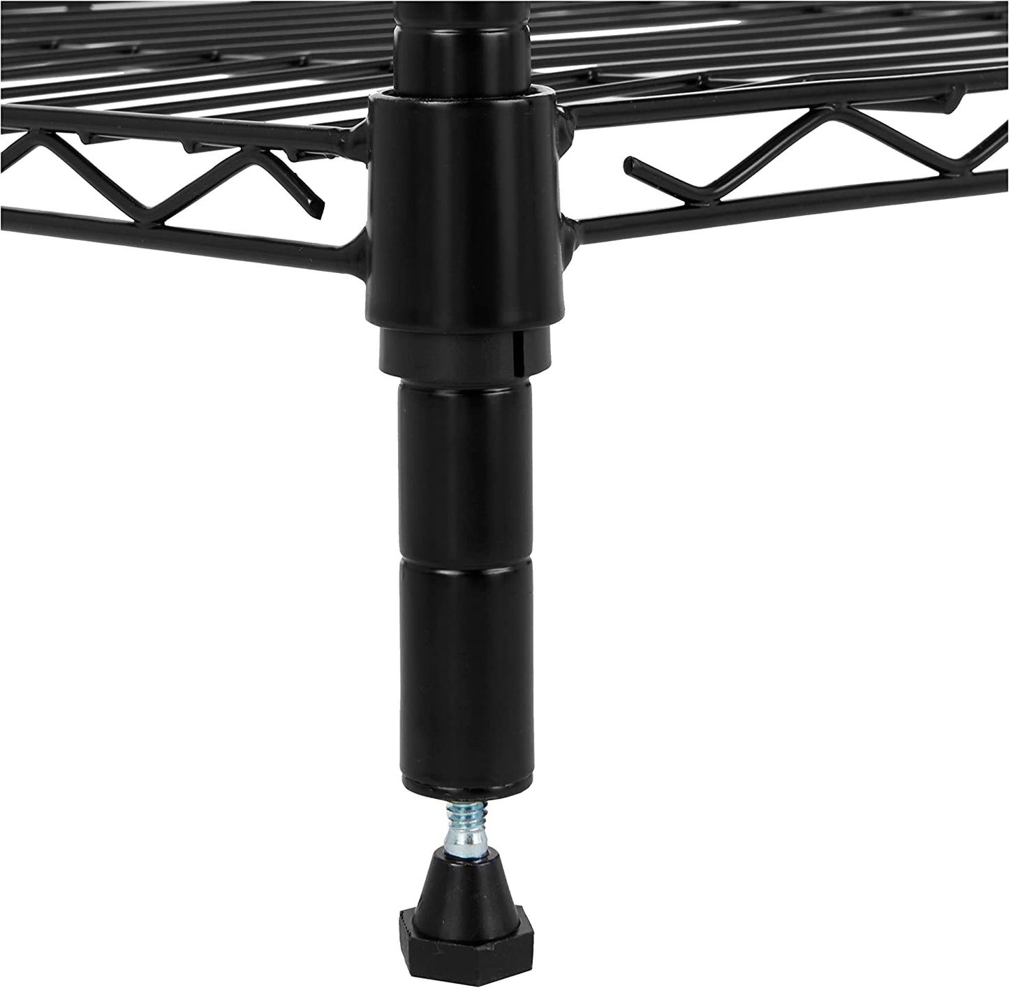 Heavy-Duty 4-Shelf Storage Unit – Black Adjustable Shelving Rack with Levelling Feet, 640kg Capacity, 91.4×35.6×137.1cm