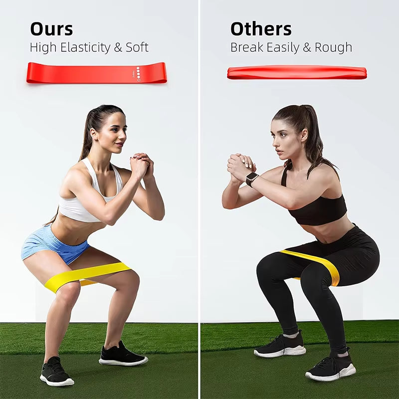 Resistance Bands Set – Elastic Loop for Yoga, Squats, Hip & Leg Workouts, Dance & Fitness Training