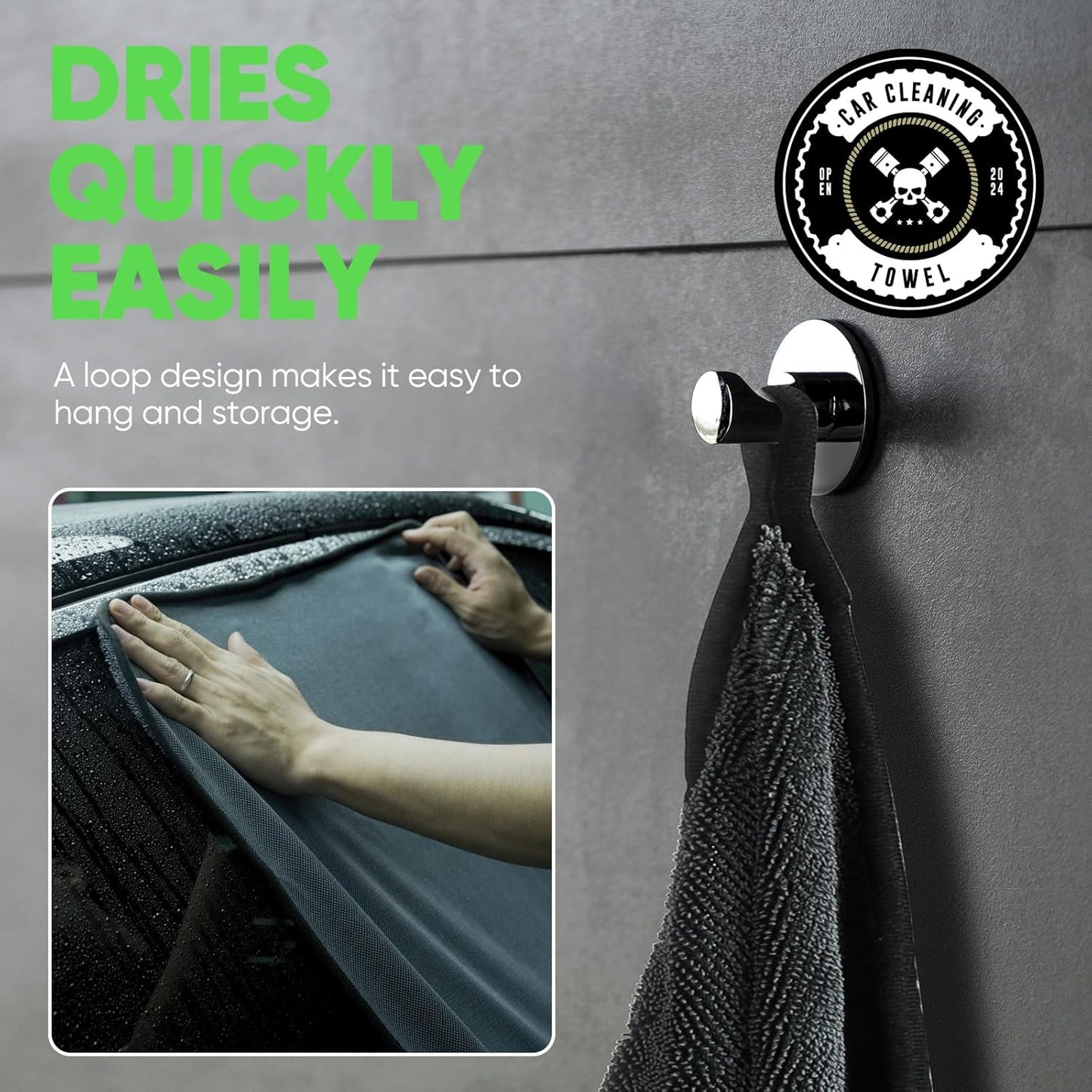 2-Pack Extra Large Microfiber Towels – 35"×24" Ultra Absorbent Car Drying Cloths for Trucks, Scratch-Free & Streak-Free Finish