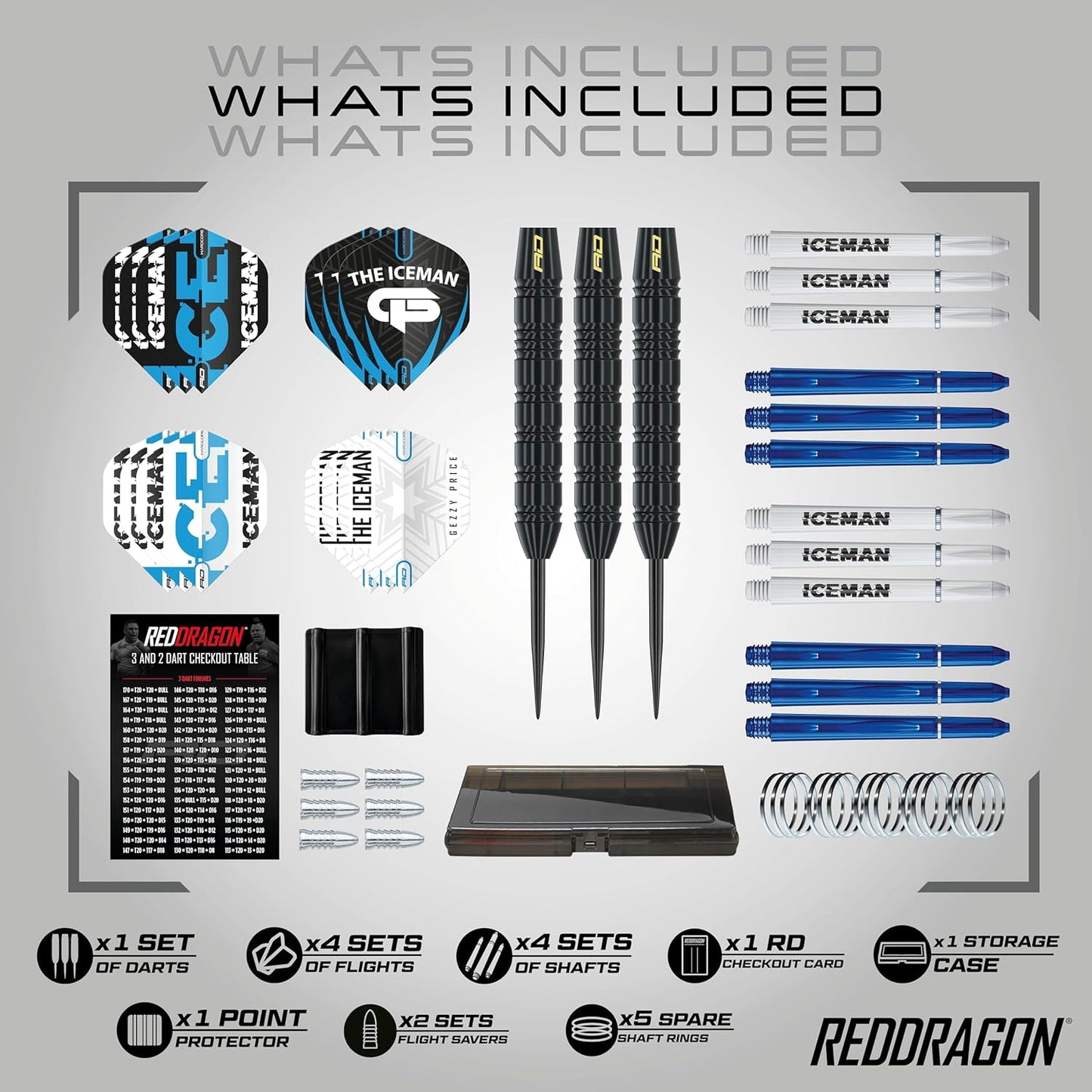 Ultimate 50-Piece Darts Set – Peter Wright Snakebite & Gerwyn Price Edition with Flights, Shafts, Barrels & Accessories