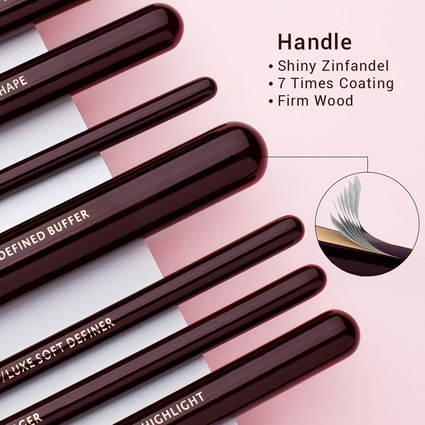 T280 25-Piece Professional Makeup Brush Set – Premium Natural Bristles for Foundation, Eyeshadow, Blending, Concealer, Blush & Highlight with Labelled Handles