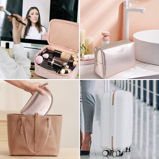 3-Piece Waterproof Makeup Bag Set – Travel Cosmetic Organizer Toiletry Pouches with Zipper for Women – Portable Wash Bags for Skincare, Beauty & Accessories