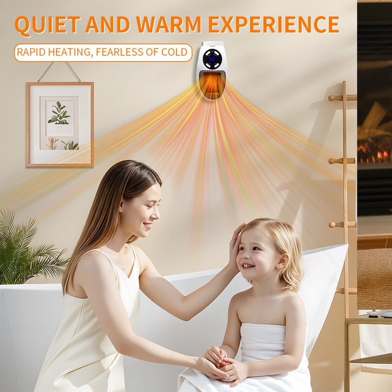 Portable Ceramic Convection Fan Heater – 2-Speed Settings, Power-Off Protection & Compact Design for Living Rooms, Bedrooms & Study Rooms